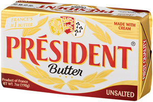 PRESIDENT BUTTER UNSALTED 20/7 OZ