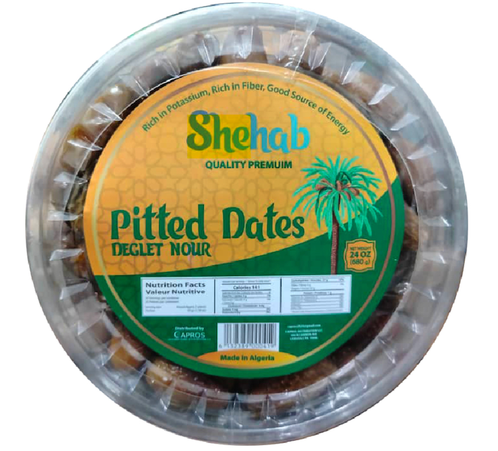 SHEHAB PITTED DATES 12/24 OZ