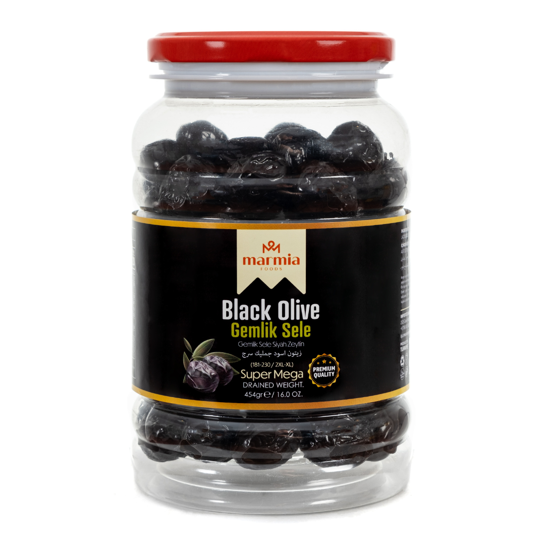 MARMIA GEMLIK BLACK OLIVES 181 - 230 CLB SUPER MEGA 12/1 LB image 0