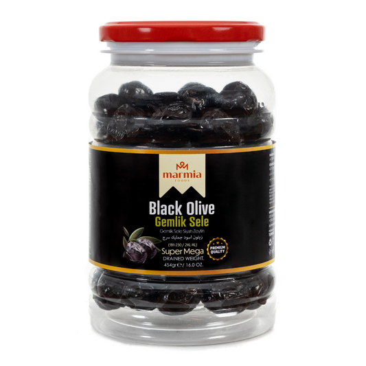 MARMIA GEMLIK BLACK OLIVES 181 - 230 CLB SUPER MEGA 12/1 LB image 0