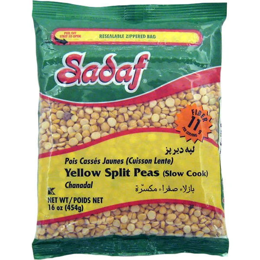 SADAF YELLOW SPLIT PEAS HARD ( SLOW COOK ) 24/16 OZ image 0