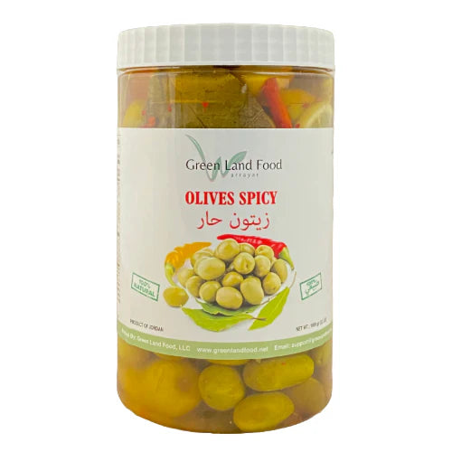 GREENLAND GREEN OLIVES SPICY 9/1 KG image 0