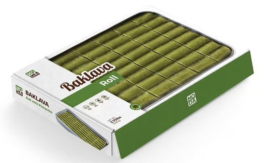 MODA BAKLAVA ROLL W/PISTACHIO 48 PCS/ 2.75 LBS TRAY image 0