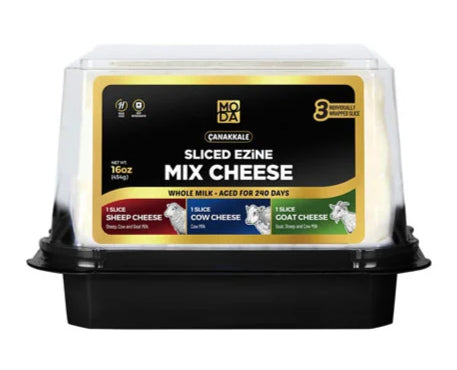 MODA EZINE MIX CHEESE SLICED BLACK LABEL 8/16 OZ image 0