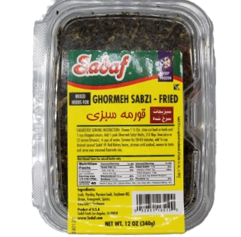 SADAF GHORMEH SABZI HERBS FRIED - FROZEN 12/12 OZ image 0