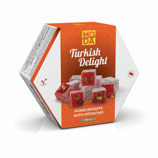MODA TURKISH DELIGHT POMEGRANATE & PISTACHIO 12/250 GR
