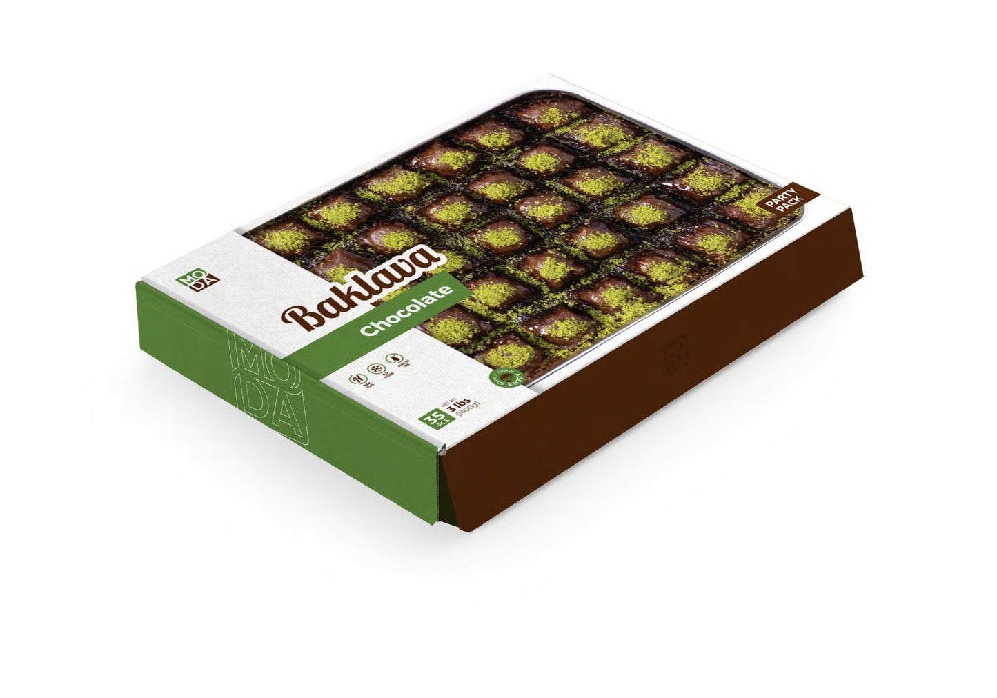 MODA BAKLAVA CHOCOLATE 35 PCS/ 3 LBS TRAY