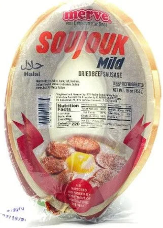 MERVE BEEF SUCUK MILD 12/1 LB image 0