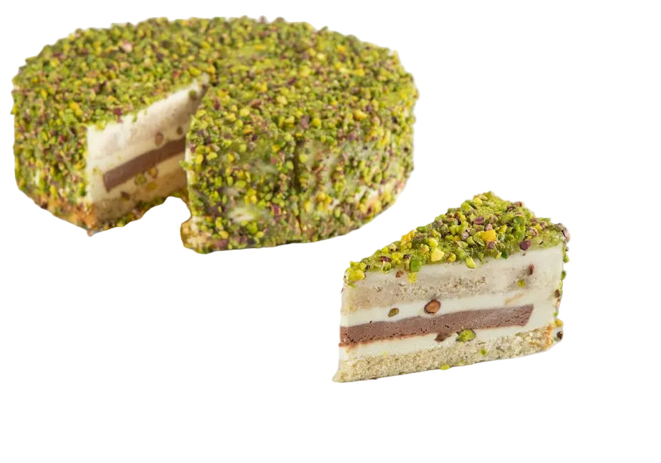 L'AMOUR PISTACHIO CREAM CAKE PRE-SLICED 10" X 4 image 0
