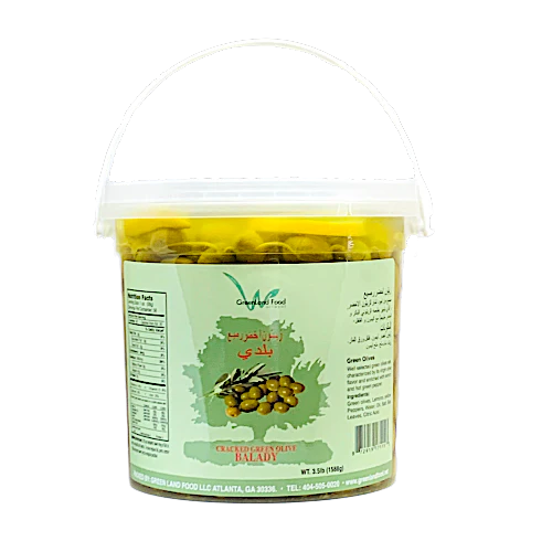 GREENLAND GREEN OLIVES BALADY 4/3.5 LB image 0