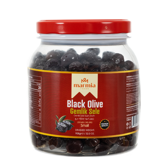 MARMIA GEMLIK BLACK OLIVES 351 - 410 CLB SMALL 6/2 LB image 0